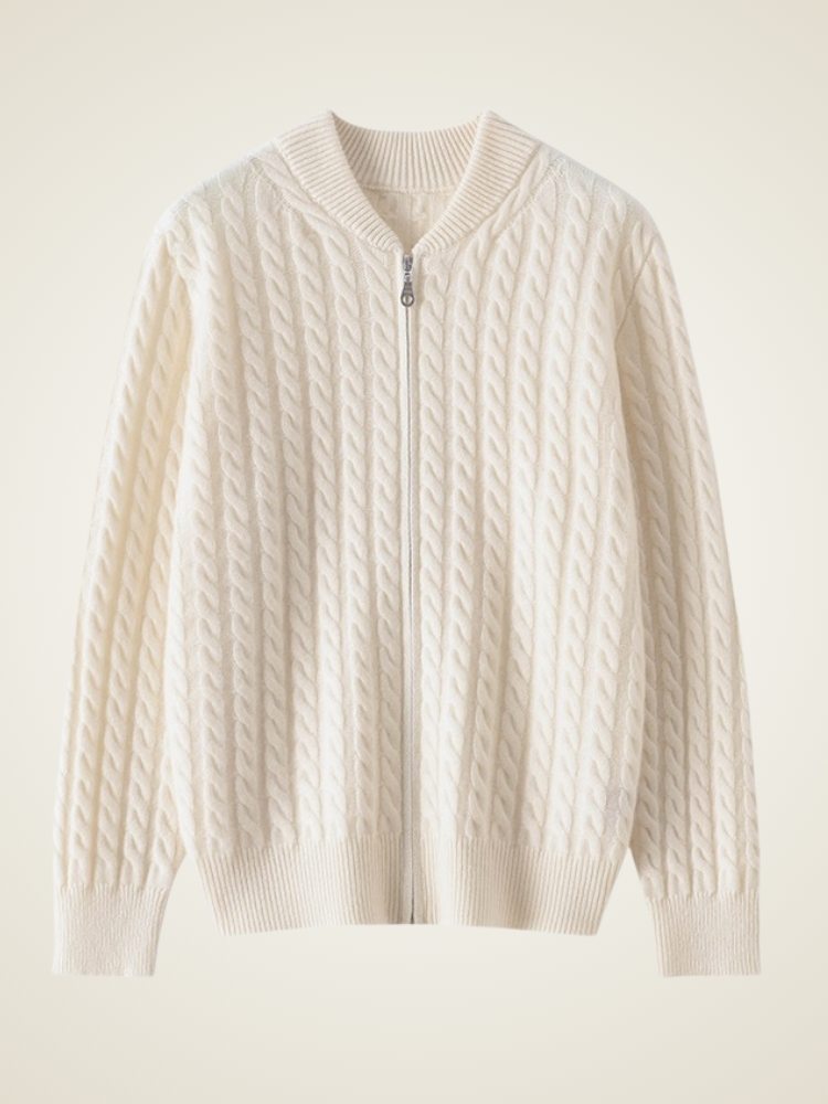 Silas - Cable-Knit Cashmere Cardigan