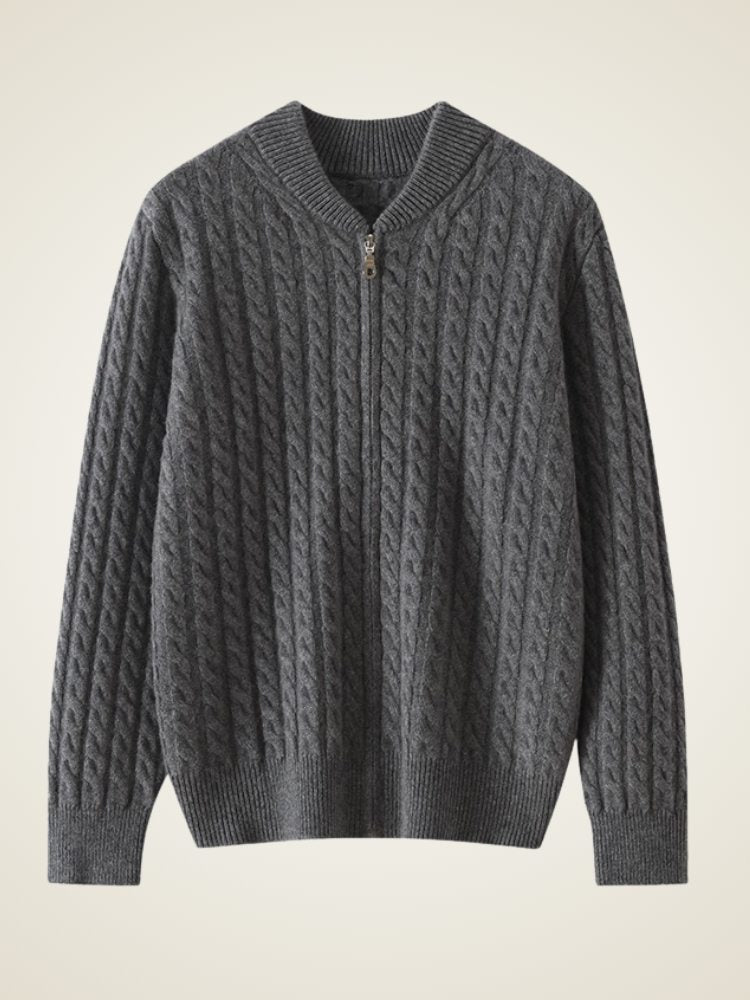Silas - Cable-Knit Cashmere Cardigan