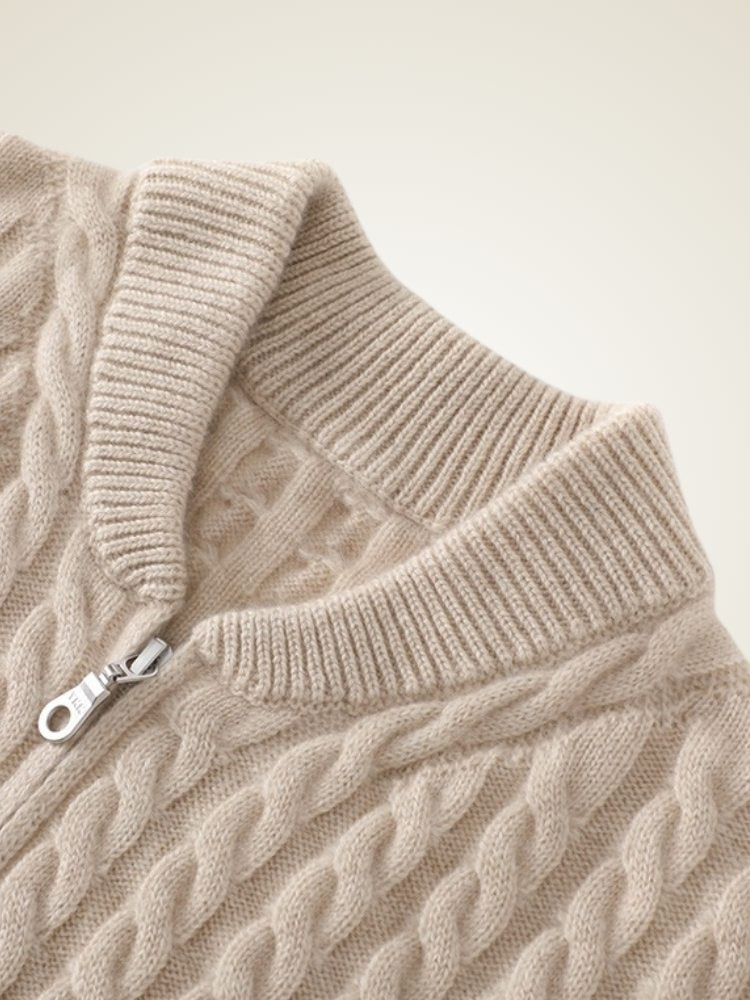 Silas - Cable-Knit Cashmere Cardigan