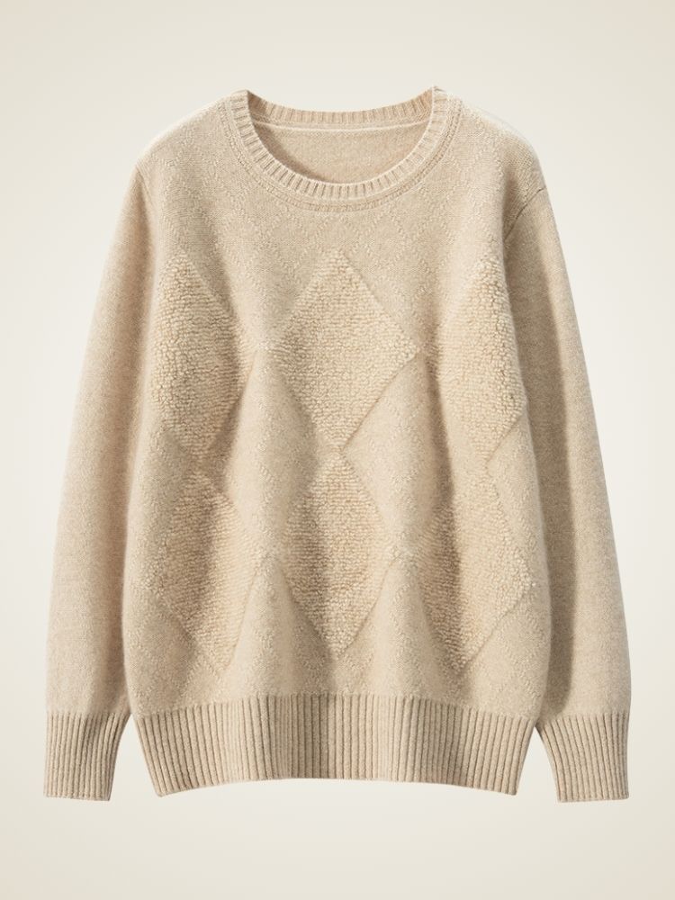 Nathaniel -  Diamond Knit Cashmere Sweater