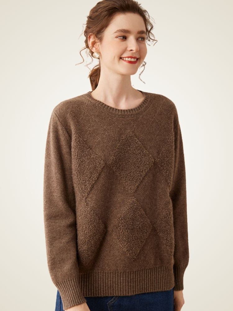Nathaniel -  Diamond Knit Cashmere Sweater