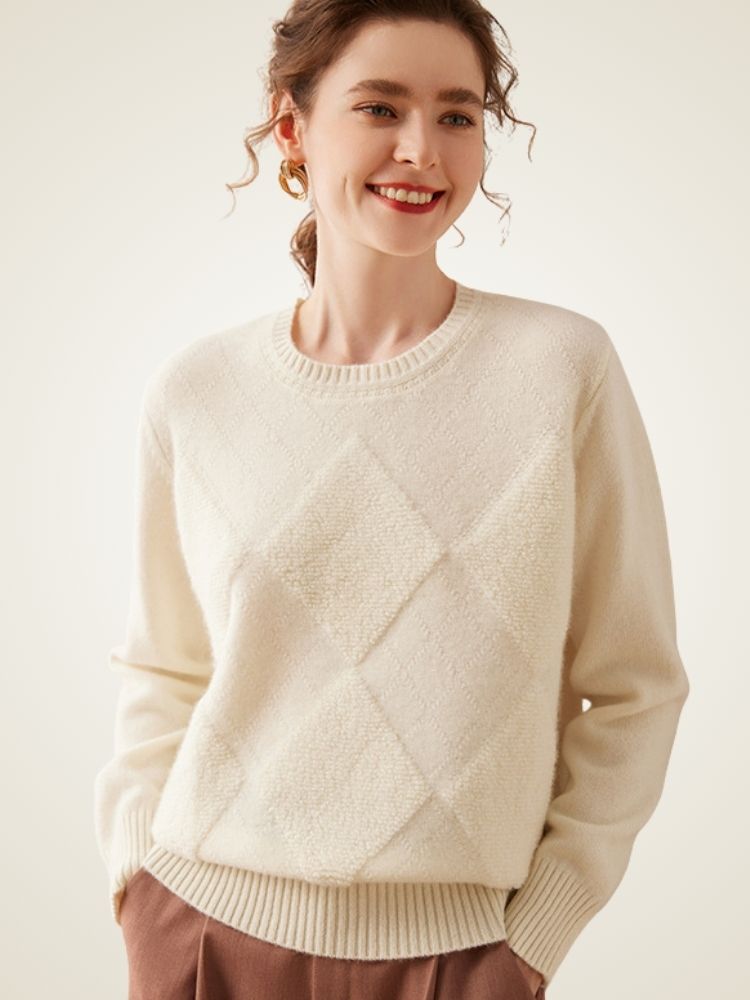 Nathaniel -  Diamond Knit Cashmere Sweater