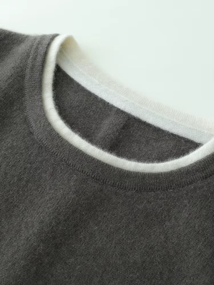 Rachel - Double Crewneck Cashmere Sweater