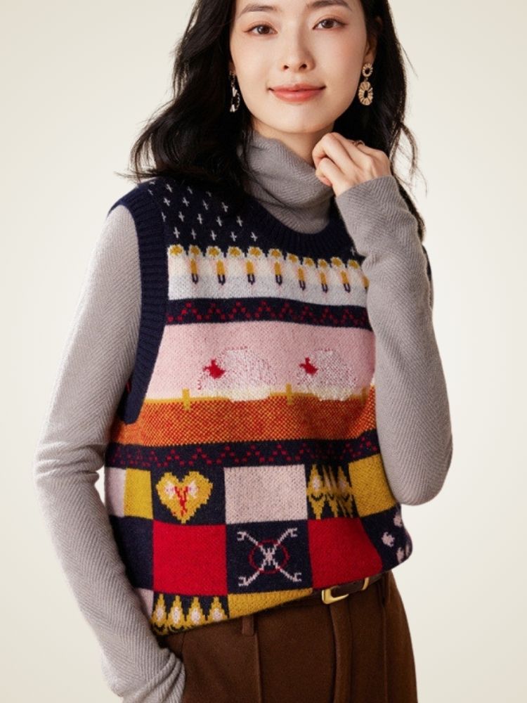 Lennie - Colorful Cashmere Vest