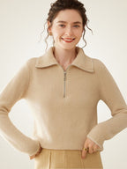 Opal - Half-Zip Cashmere Sweater