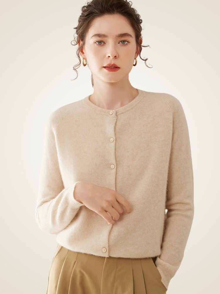 Dana - Classic Pure Cashmere Cardigan