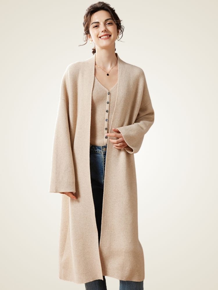 Alix - Open-Front Cashmere Coat