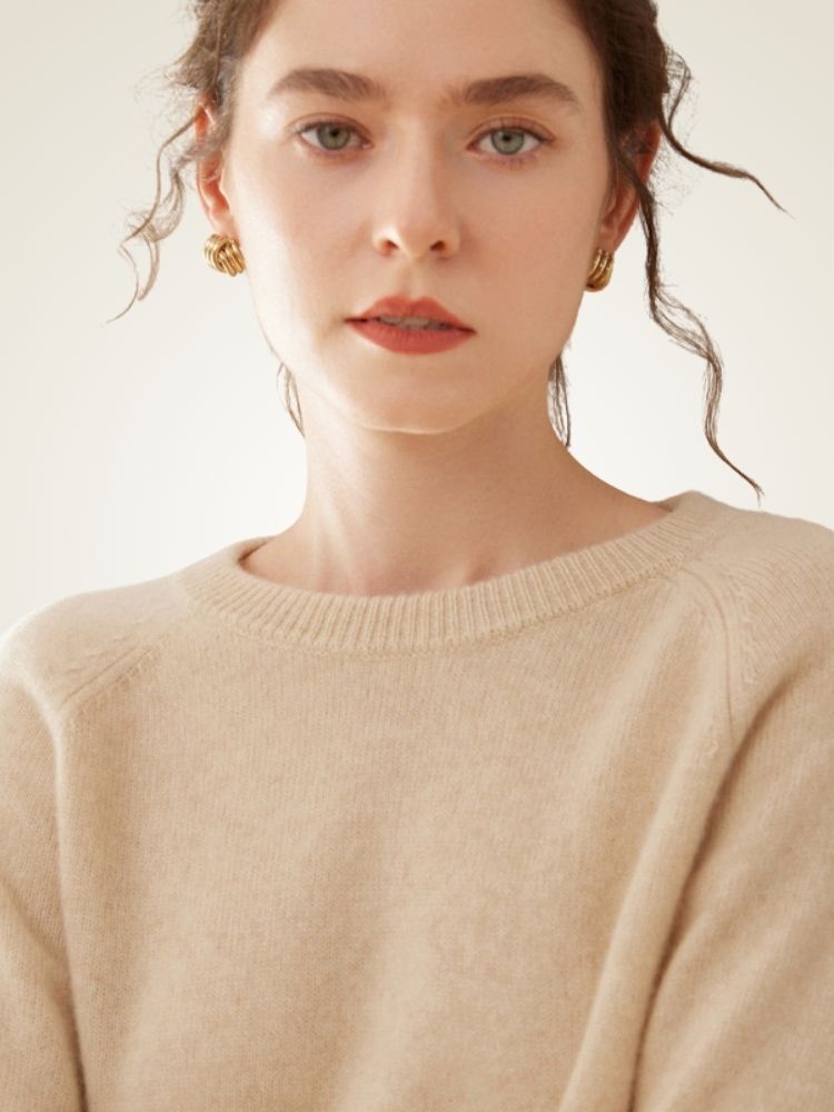Yeloria - Raglan Sleeves Cashmere Sweater