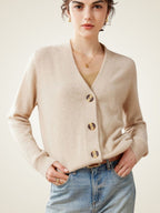 Avi - Classic Cashmere Buttoned Cardigan