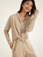 Abilene - Tie-Waist Cashmere Wrap Cardigan