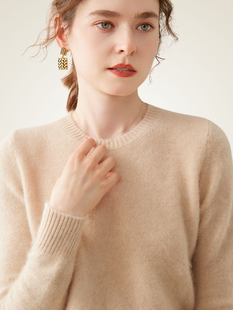 Calienna - Classic Crew Neck Cashmere Sweater