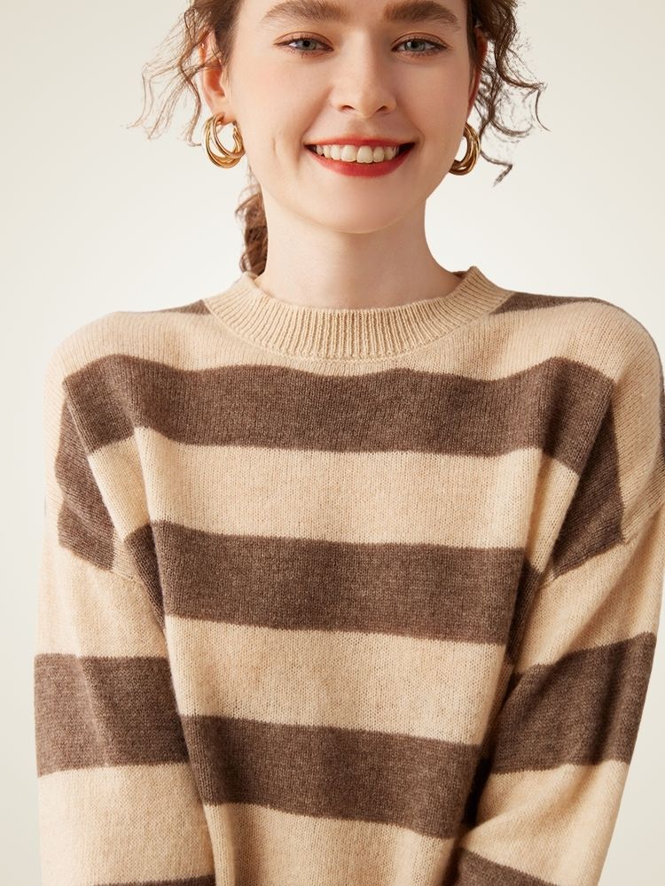 Olaria - Striped Cashmere Crewneck