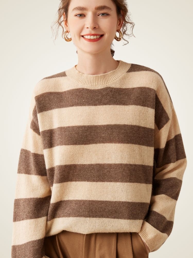 Olaria - Striped Cashmere Crewneck