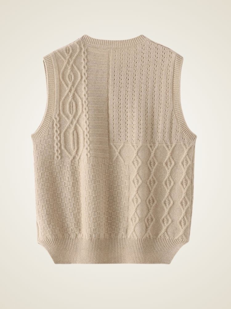 Alessia -  Round Neck Sweater Vest
