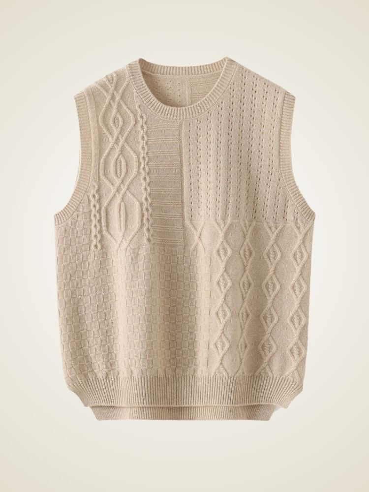 Alessia -  Round Neck Sweater Vest