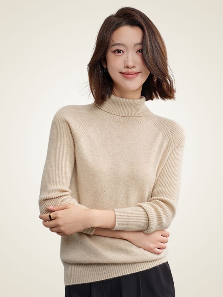 Keeley - Ribbed Cashmere Turtleneck