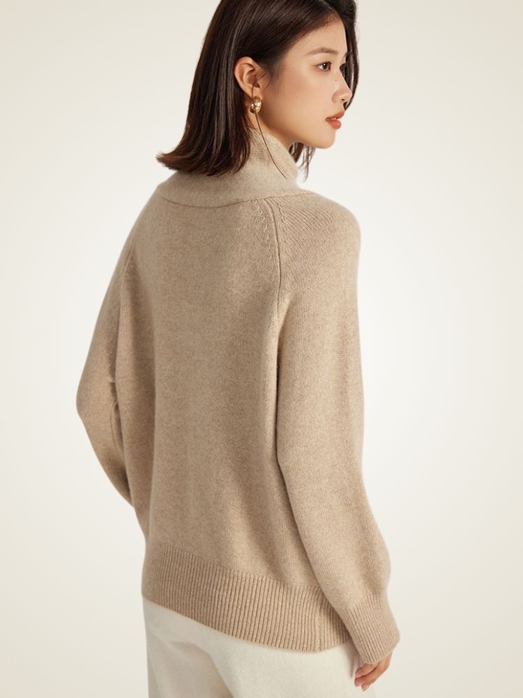 Kahila - Wide Collar Cashmere Turtleneck