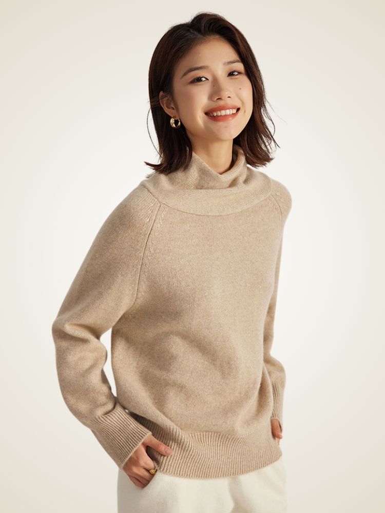 Kahila - Wide Collar Cashmere Turtleneck