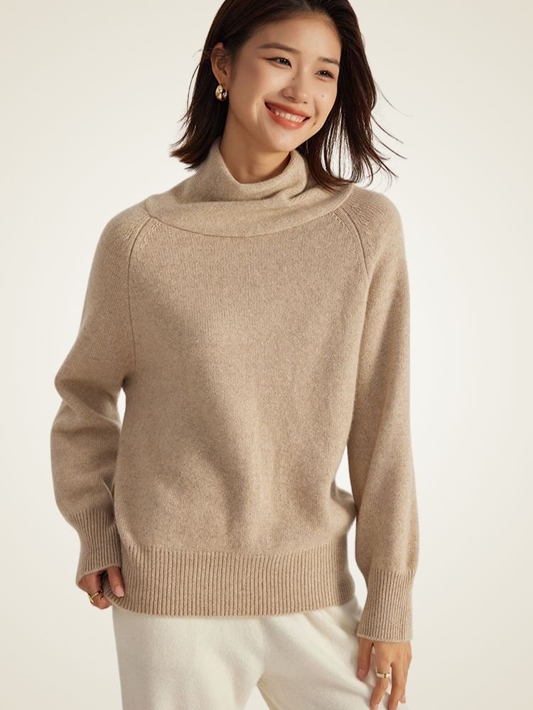 Kahila - Wide Collar Cashmere Turtleneck