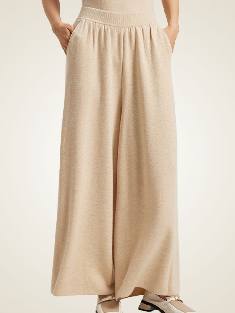 Zaylie -  Wide Leg Cashmere Pants