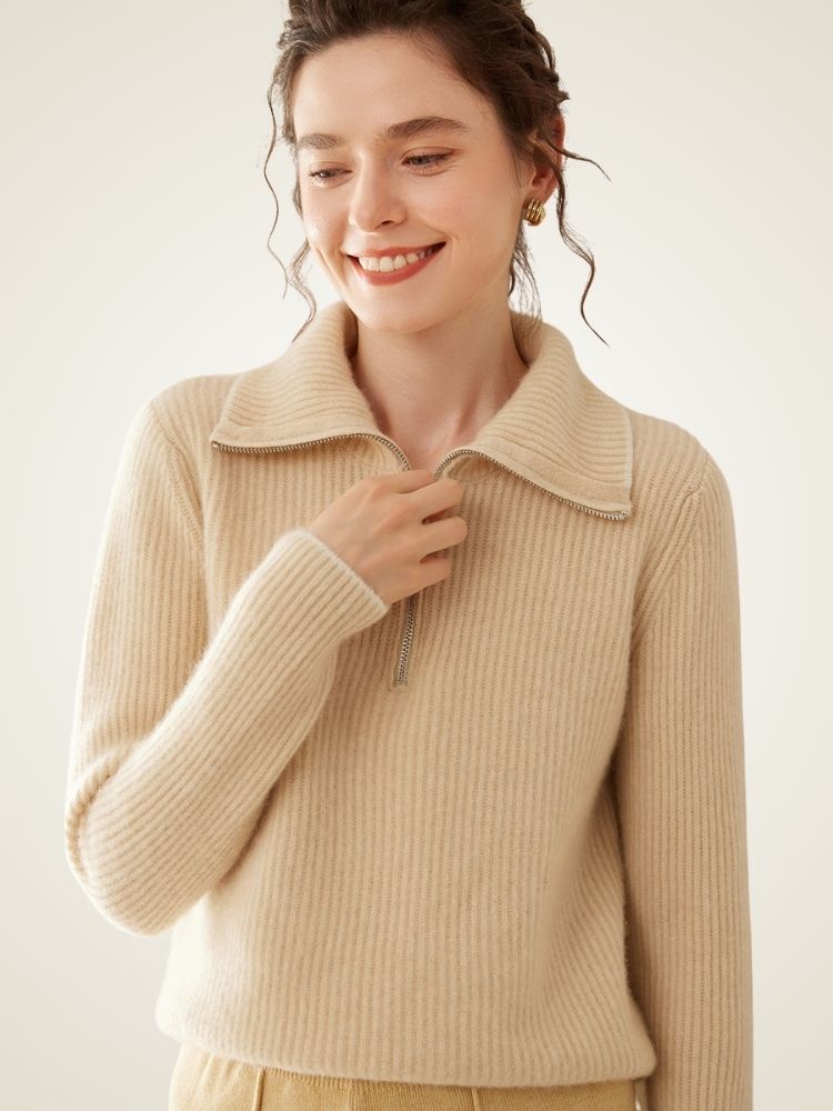 Opal - Half-Zip Cashmere Sweater