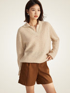 Alisande - Open-Knit Cashmere Sweater