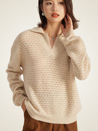 Alisande - Open-Knit Cashmere Sweater
