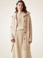 Paige - Collared Cable Knit Cashmere Cardigan