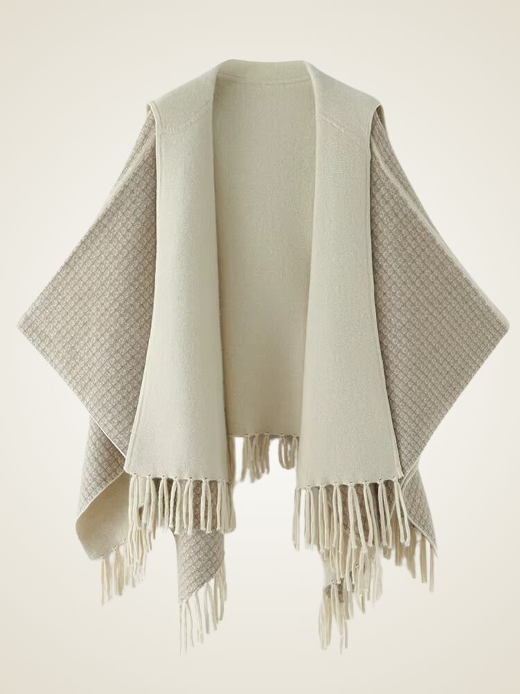 Nathalie - Reversible Hooded Cashmere Cape