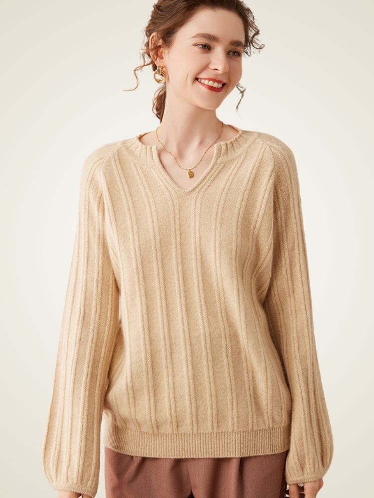 Arelia - Ribbed Cashmere Sweater
