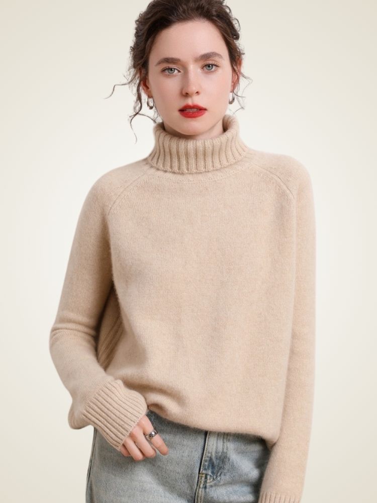 Melina - Ribbed Cashmere Turtleneck