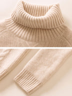 Lucinda - Textured Cashmere Turtleneck