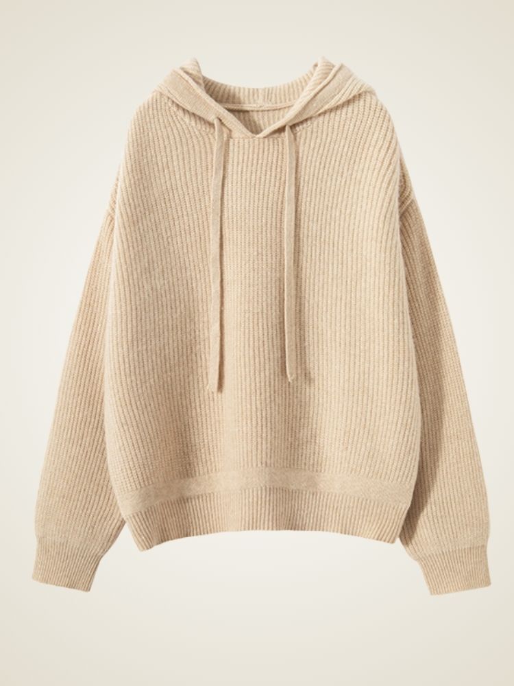 Johanna - Ribbed Cashmere Hoodie