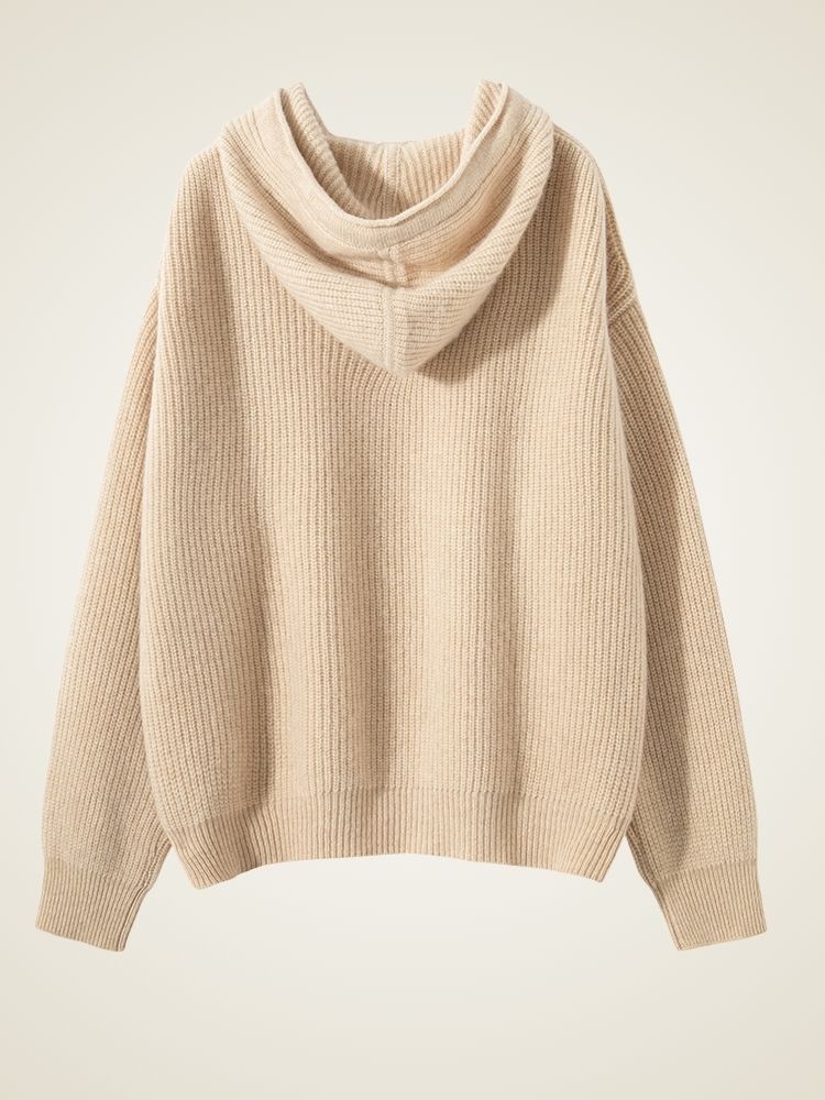Johanna - Ribbed Cashmere Hoodie