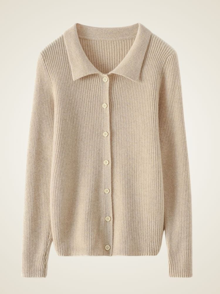 Posie - Ribbed Cashmere Cardigan