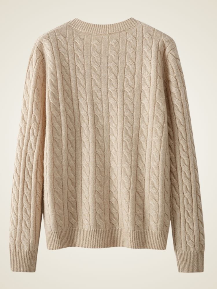 Faith - Cable Knit Cashmere Cardigan