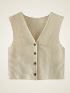 Malia - Ribbed Cashmere Vest