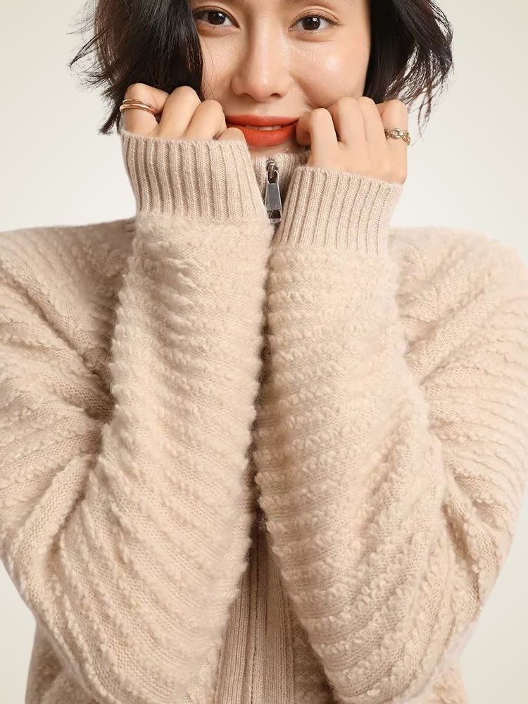 Bailey - Zip Cashmere Cardigan