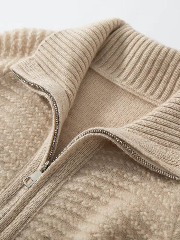 Bailey - Zip Cashmere Cardigan