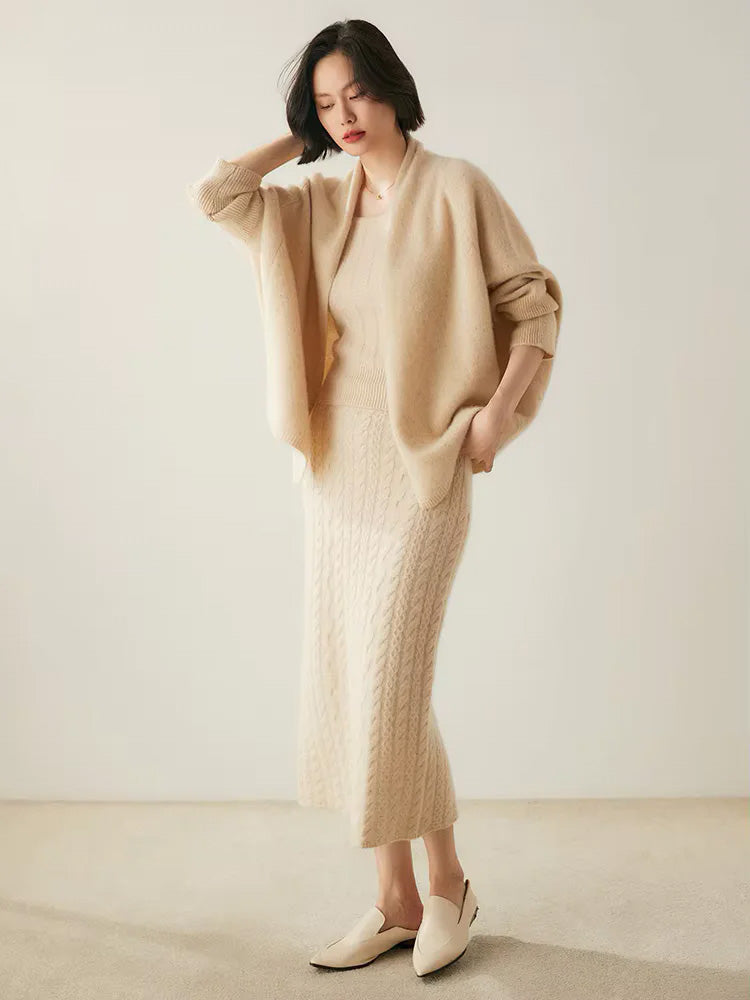 Zoey - Open Front Cashmere Cardigan