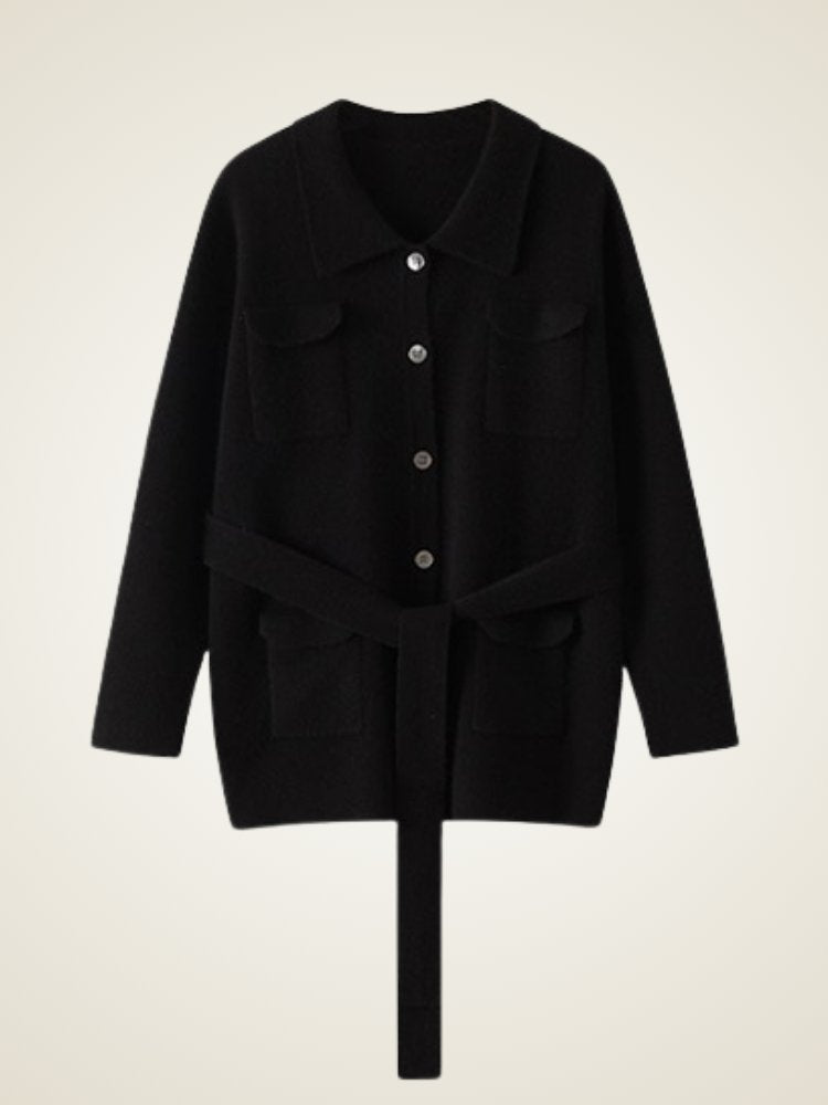 Leandria - Belted Cashmere Cardigan