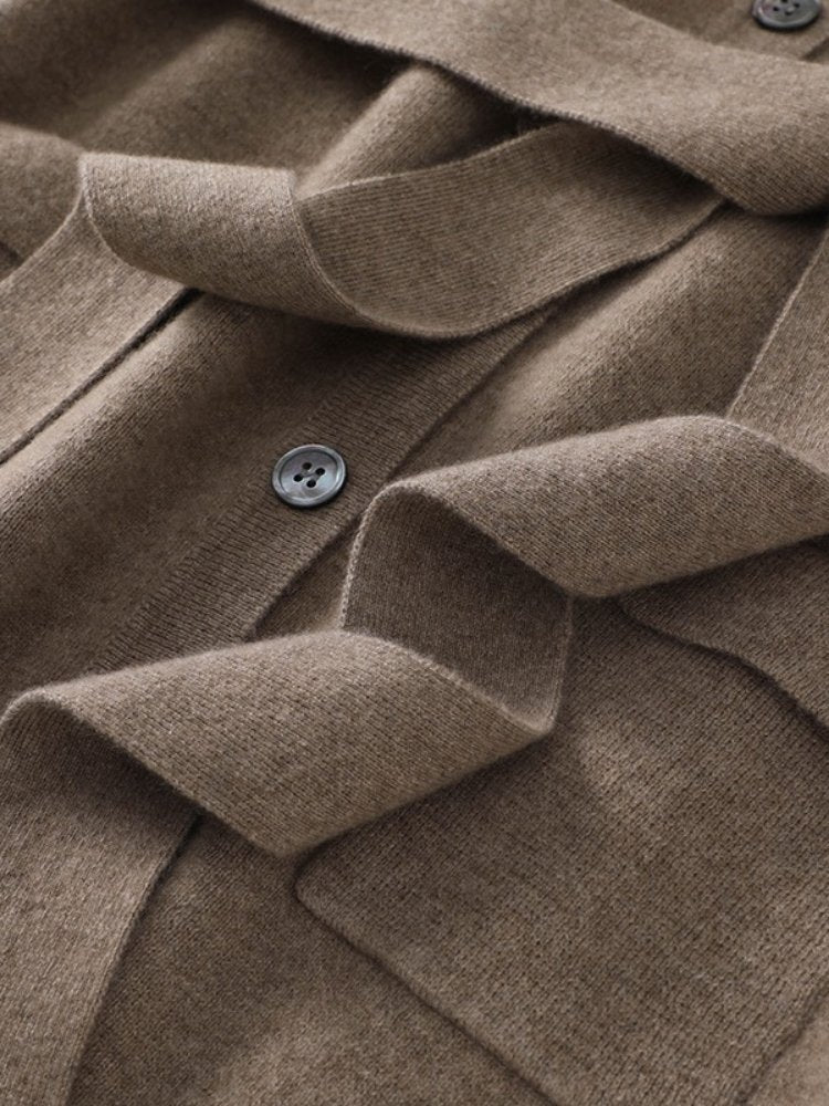 Leandria - Belted Cashmere Cardigan