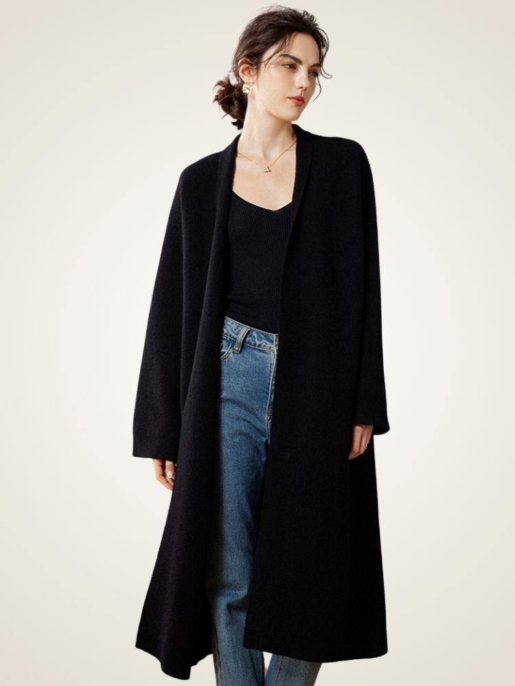 Alix - Open-Front Cashmere Coat