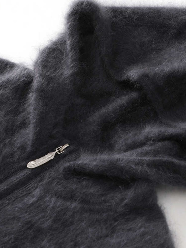 Kae - Cashmere Zip-Up Hoodie Cardigan