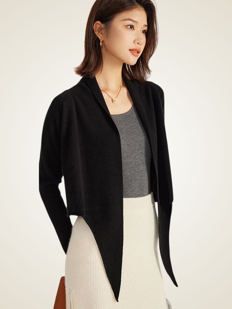 Abilene - Tie-Waist Cashmere Wrap Cardigan