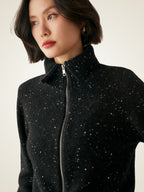 Levana - Heather Polo Collar Cashmere Cardigan