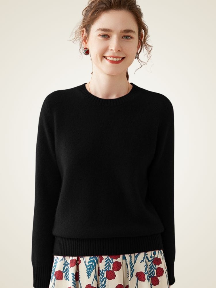 Calienna - Classic Crew Neck Cashmere Sweater