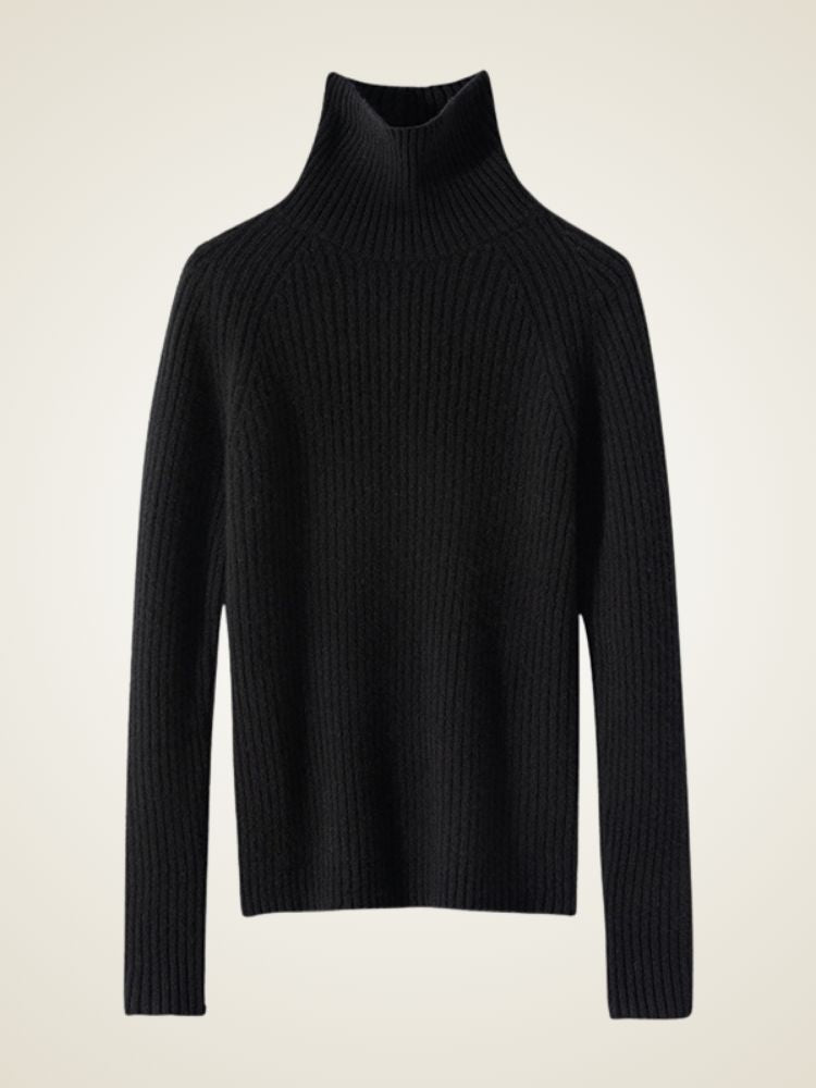 Loretta - Ribbed Cashmere Turtleneck