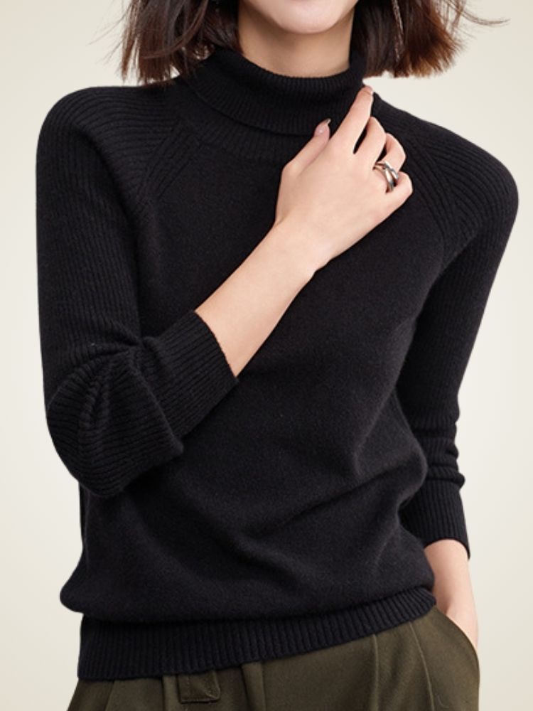 Keeley - Ribbed Cashmere Turtleneck