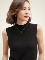 Oriana - Mock Neck Cashmere Vest